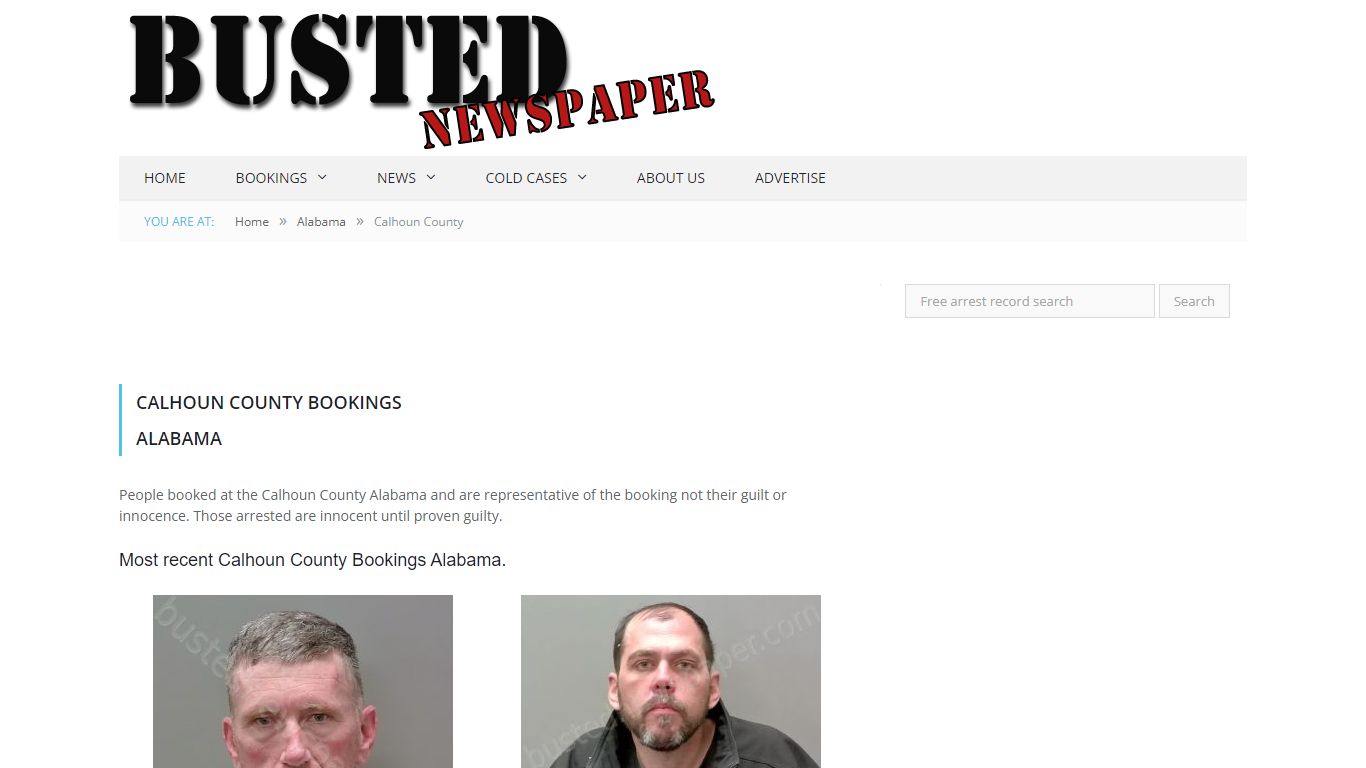 Calhoun County, AL Mugshots - BUSTEDNEWSPAPER.COM